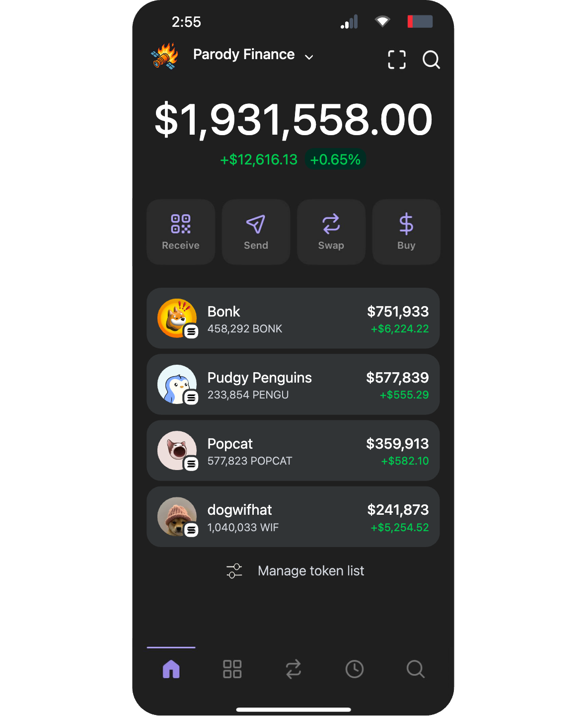 Financial mockup screenshot 1